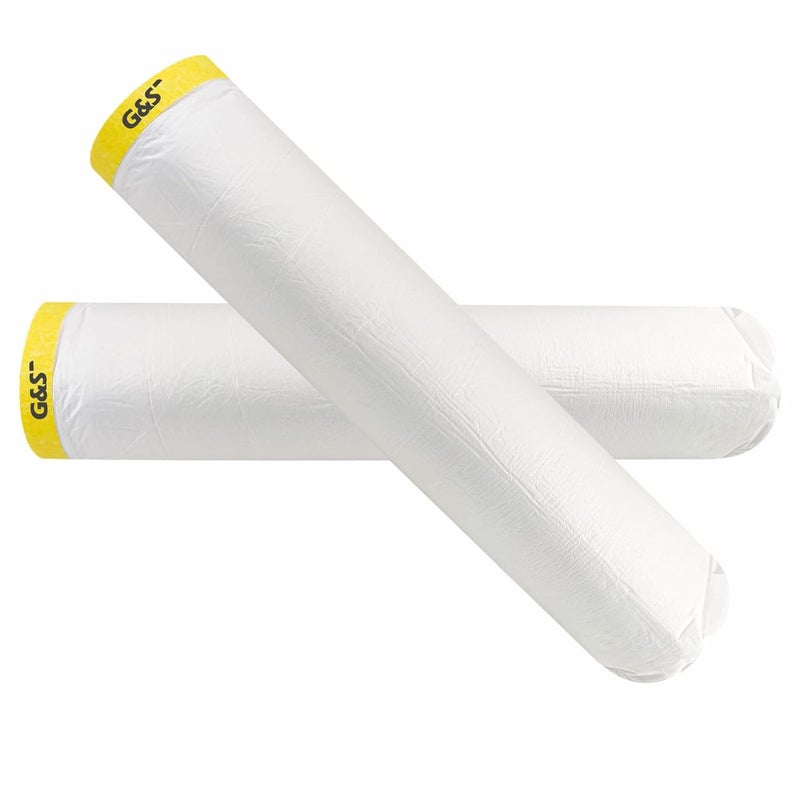 GS Pretaped Masking Sheet Tape for Protection from Dust, water, paint and moisture 3.6M (3600 mm x 20 meter) (Pack of 2) - Image 1
