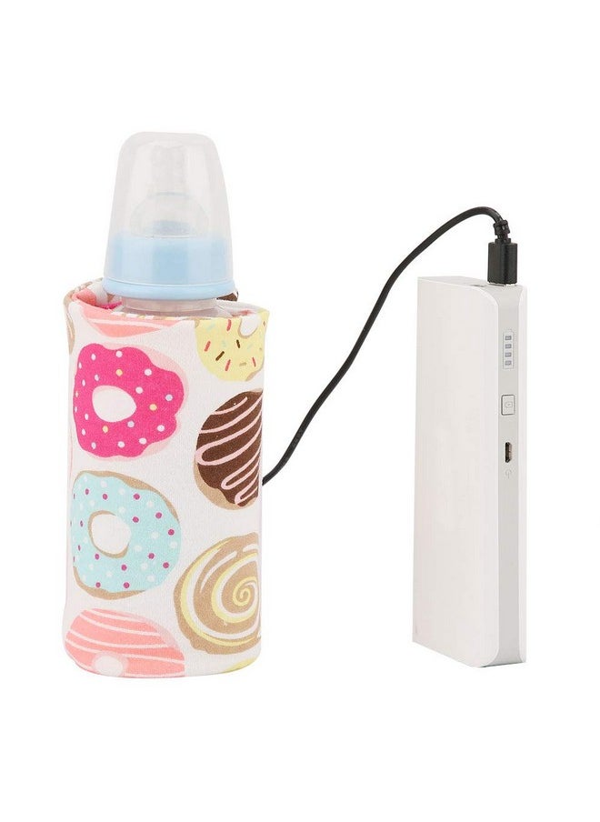 Hilitand - Portable Keep Bottle Warm Usb Travel Milk Heat Keeper Baby Bottle Keep Warmer For Car Tavel Storage Cover Insulation Thermostat(Donut 12) - Image 1