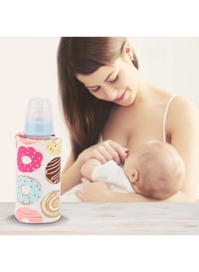 Hilitand - Portable Keep Bottle Warm Usb Travel Milk Heat Keeper Baby Bottle Keep Warmer For Car Tavel Storage Cover Insulation Thermostat(Donut 12) - Image 1