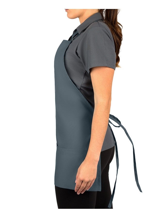 KNG Slate 3 Pocket Adjustable Bib Apron for Men and Women - Pack of 2 - Image 3