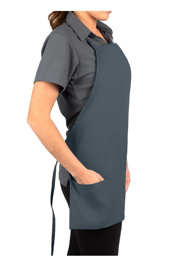 KNG Slate 3 Pocket Adjustable Bib Apron for Men and Women - Pack of 2 - Image 2