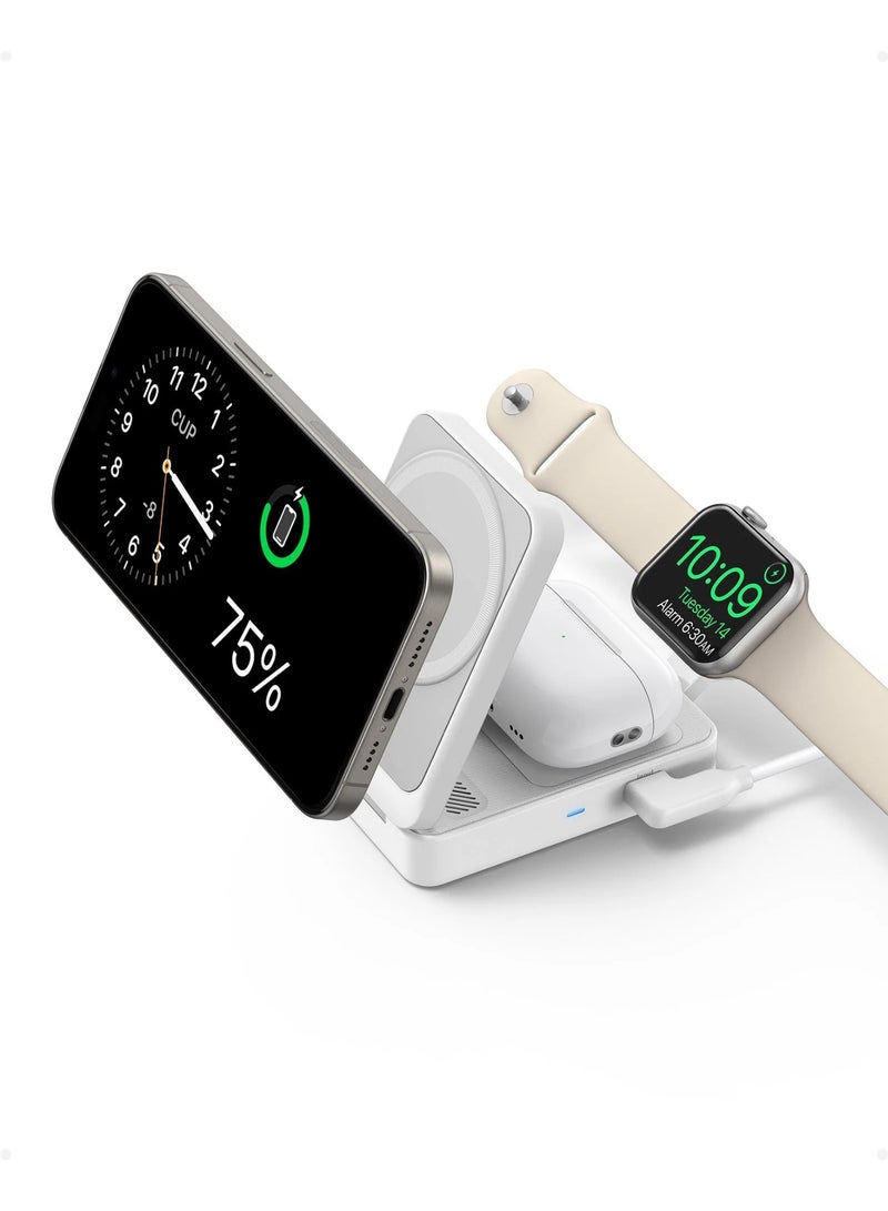 MagSafe Charger Compatible, MagGo 3-in-1 Wireless Charging Station, Qi2 Certified 15W Wireless Stand, Apple Watch Charger for MagSafe, For iPhone 16/15, AirPods (40W USB C Charger Included) - Image 3