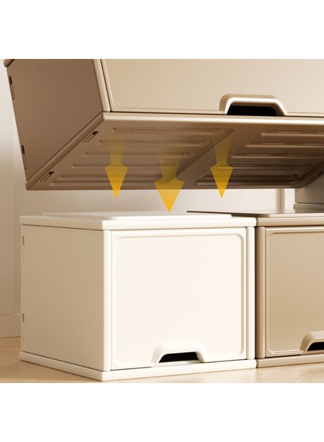 فول جوي خزانة أطفال قائمة بذاتها مصنوعة من مادة صناعية، أفقية، مغلقة من الخلف، مع باب مفصلي، 35.5 × 35.5 × 30.5 سم - Image 3