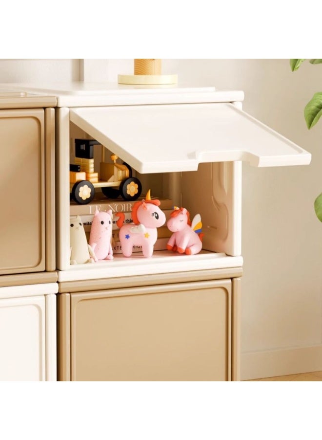 فول جوي خزانة أطفال قائمة بذاتها مصنوعة من مادة صناعية، أفقية، مغلقة من الخلف، مع باب مفصلي، 35.5 × 35.5 × 30.5 سم - Image 5