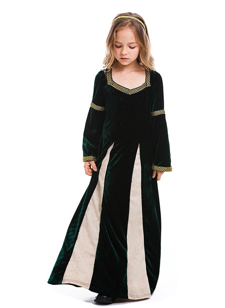 Al Aoyama girls retro medieval girls clothing,palace style trumpet sleeve long dress  - Image 2