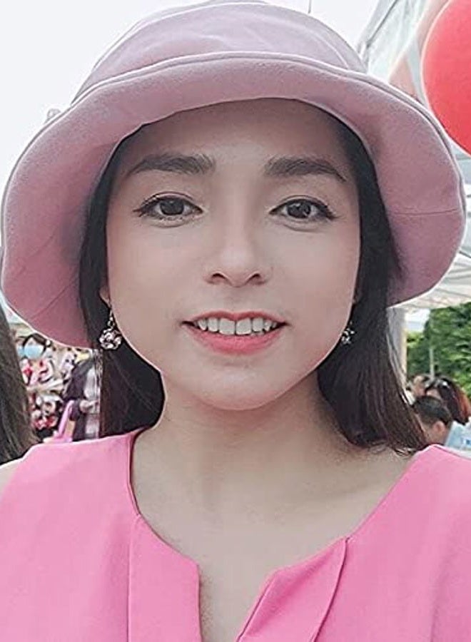 Comhats Womens 1920 Vintage Fedora Bowler Cloche Bucket Church Derby Party Hat Fall Winter Floppy Ladies Pink - Image 3