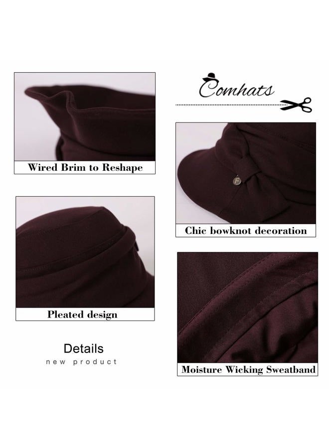 Comhats Womens 1920 Vintage Fedora Bowler Cloche Bucket Church Derby Party Hat Fall Winter Floppy Ladies Pink - Image 5