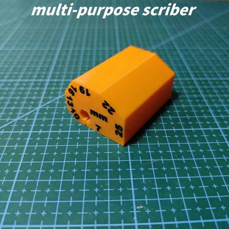 Plastic Multi-Functional Woodworking Marking Tool Manual Block - Image 1