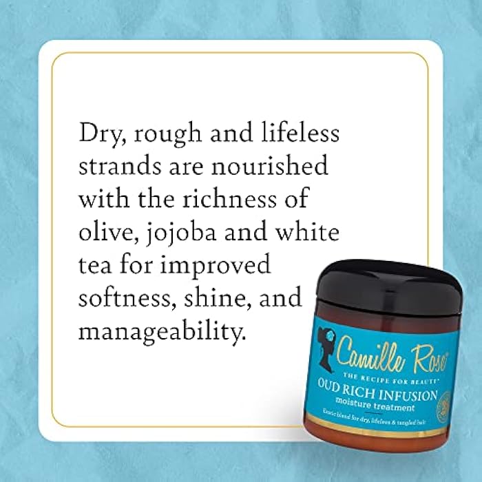 Camille Rose Oud Rich Infusion Moisture Treatment, for Dry Lifeless Tangled Hair, Detangles and Hydrates Scalp & Hair, 8 fl oz - Image 2