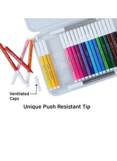 DOMS 24-Piece Aqua Watercolour Sketch Pens Multicolour  - Image 3