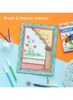 DOMS 24-Piece Aqua Watercolour Sketch Pens Multicolour  - Image 4