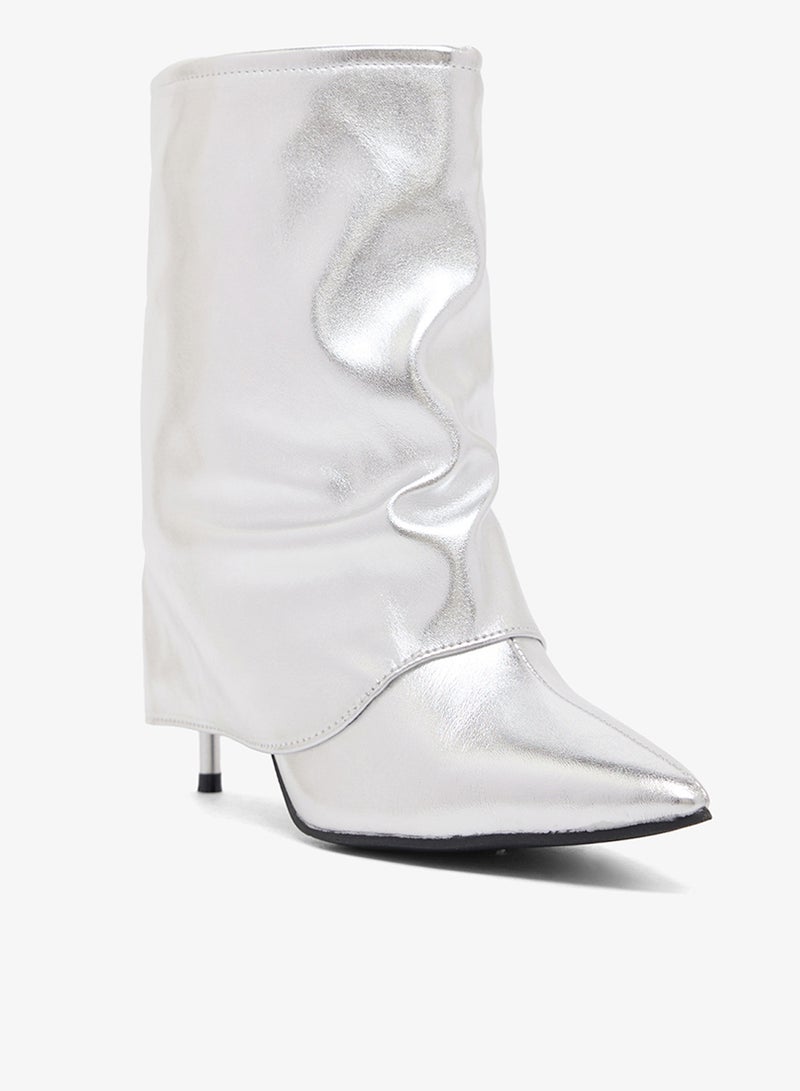 ايلا بوت للكاحل بنعل مدبب وبتصميم واسع - Image 2