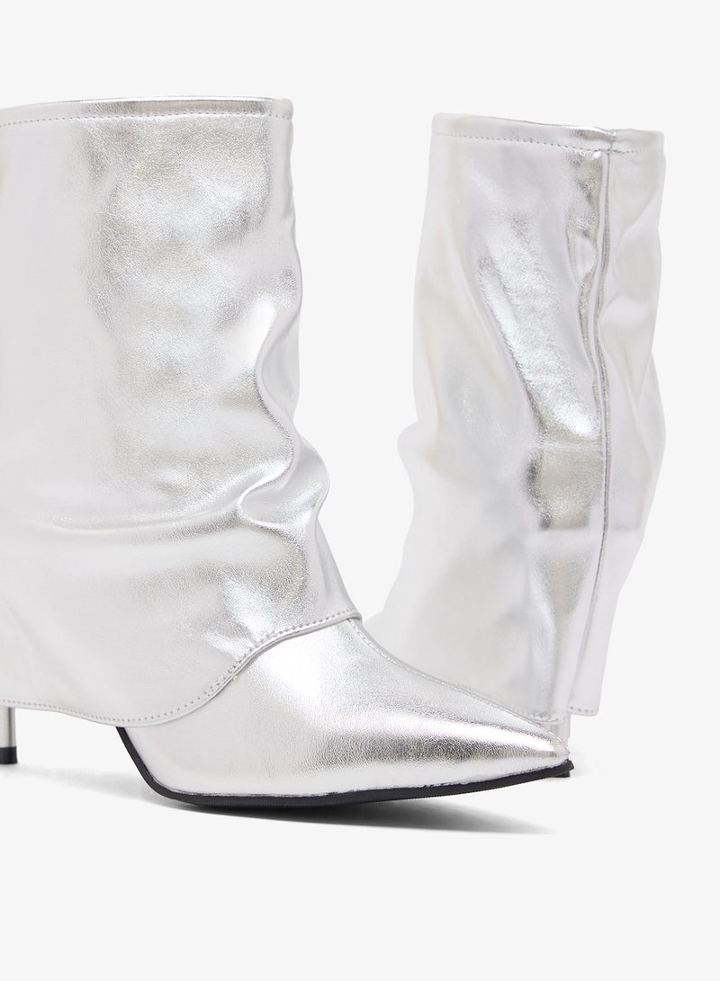 ايلا بوت للكاحل بنعل مدبب وبتصميم واسع - Image 4