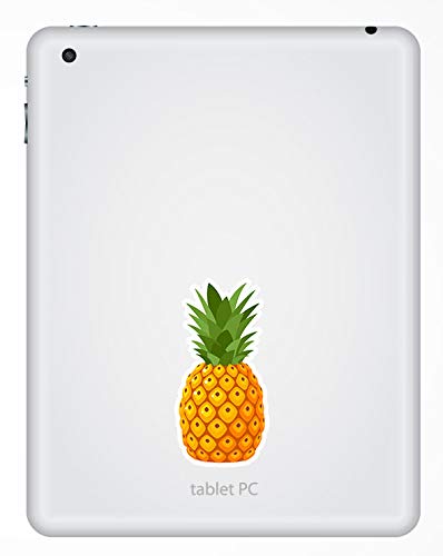 DV 2 x 10cm Tropical Pineapple Fruit Vinyl Stickers - Healthy Food Sticker #29840 - Image 2