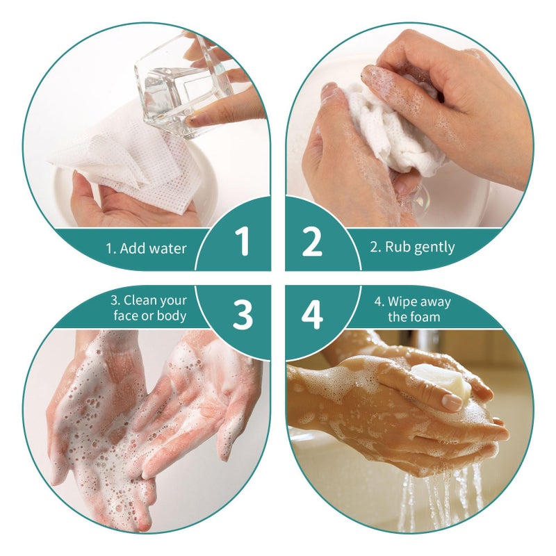 RAQEHO 10 Face Wipes Women Cleansing - Body Wipes for Adults Bathing No Rinse Partial Residual Makeup Removal Elderly Care Disposable Facial Shower Wipes Travel Camping Cleansing Supplies - Image 5