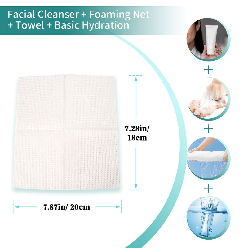 RAQEHO 10 Face Wipes Women Cleansing - Body Wipes for Adults Bathing No Rinse Partial Residual Makeup Removal Elderly Care Disposable Facial Shower Wipes Travel Camping Cleansing Supplies - Image 2