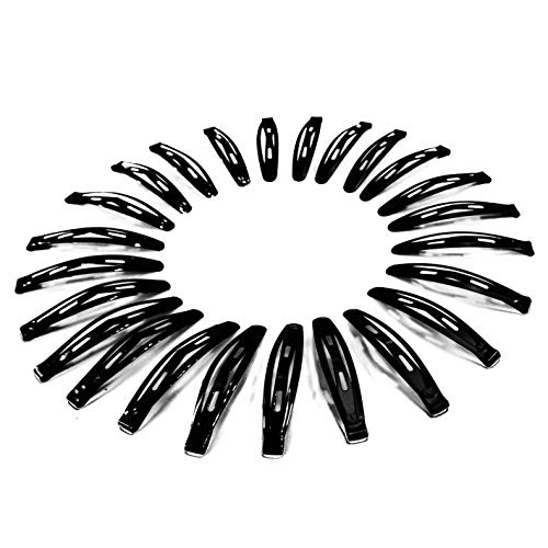 HP HIGH PROFILE Tic Tac Hair Clips Made As Korean and Hair Accessories for Women and Girls, Black 12 Pcs Glossy and 12 Pcs Matte - Image 2