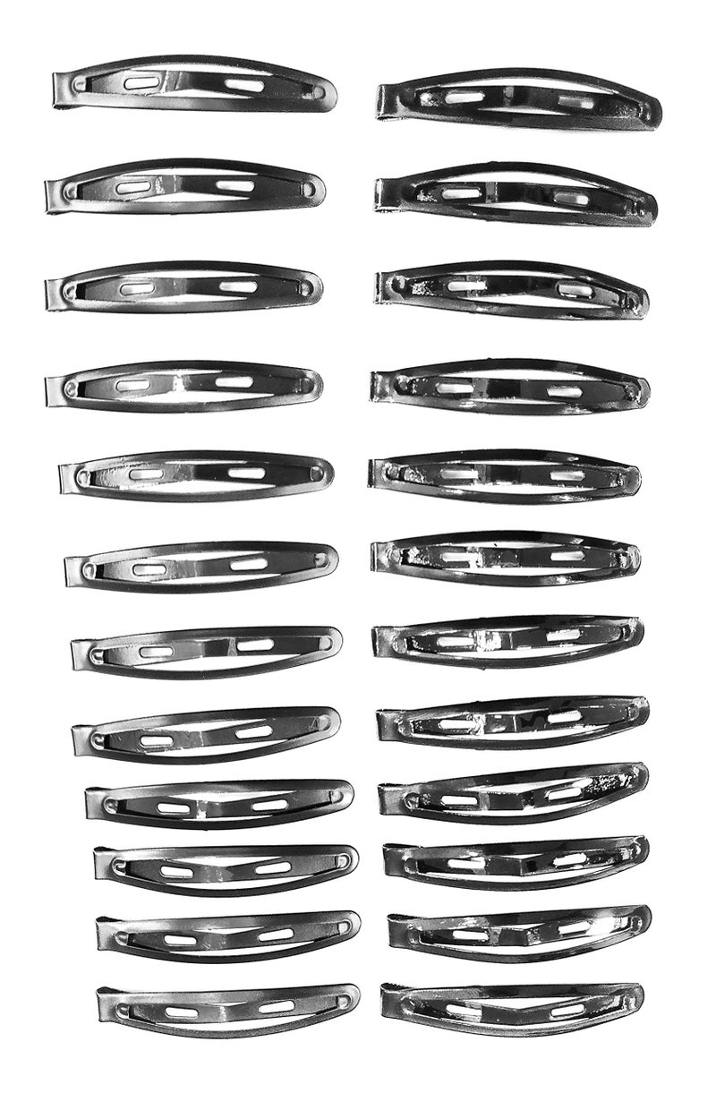 HP HIGH PROFILE Tic Tac Hair Clips Made As Korean and Hair Accessories for Women and Girls, Black 12 Pcs Glossy and 12 Pcs Matte - Image 3