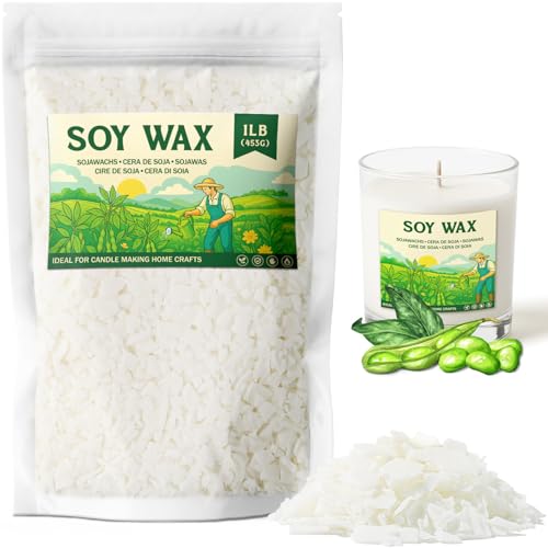 NORVENCE Soy Wax for Candle Making, Natural Soy Wax Flakes 1lb, Premium Candle Wax for DIY Candle Crafting - Image 1