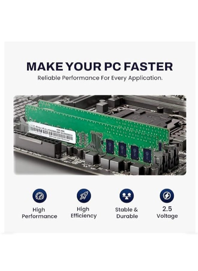 رام كمبيوتر مكتبي 4 جيجابايت DDR4 بسرعة 2666 ميجاهرتز، ذاكرة Long DIMM ‏288 دبوس، بجهد 1.2 فولت، ترقية عالية الأداء لأجهزة الكمبيوتر المكتبية المتوافقة - Image 2