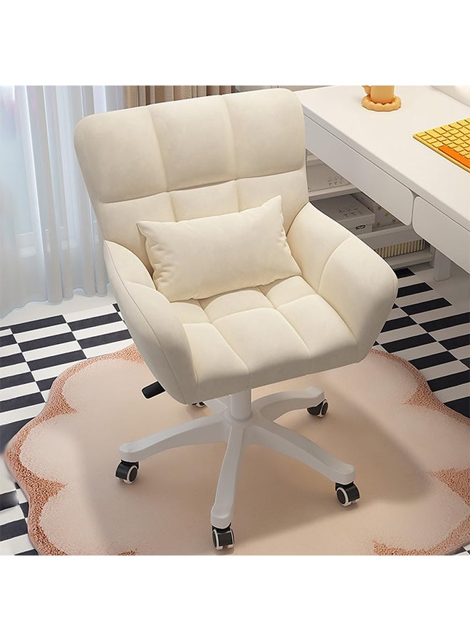 هاي هونور كرسي مكتب دوار 360 درجة، مادة البولي يوريثان، ارتفاع قابل للتعديل، سهل التجميع، مناسب للمكتب/الدراسة/غرفة النوم (أبيض) - Image 2