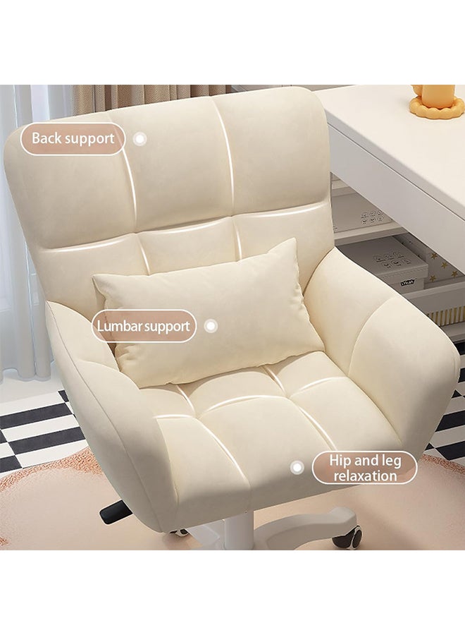 هاي هونور كرسي مكتب دوار 360 درجة، مادة البولي يوريثان، ارتفاع قابل للتعديل، سهل التجميع، مناسب للمكتب/الدراسة/غرفة النوم (أبيض) - Image 4