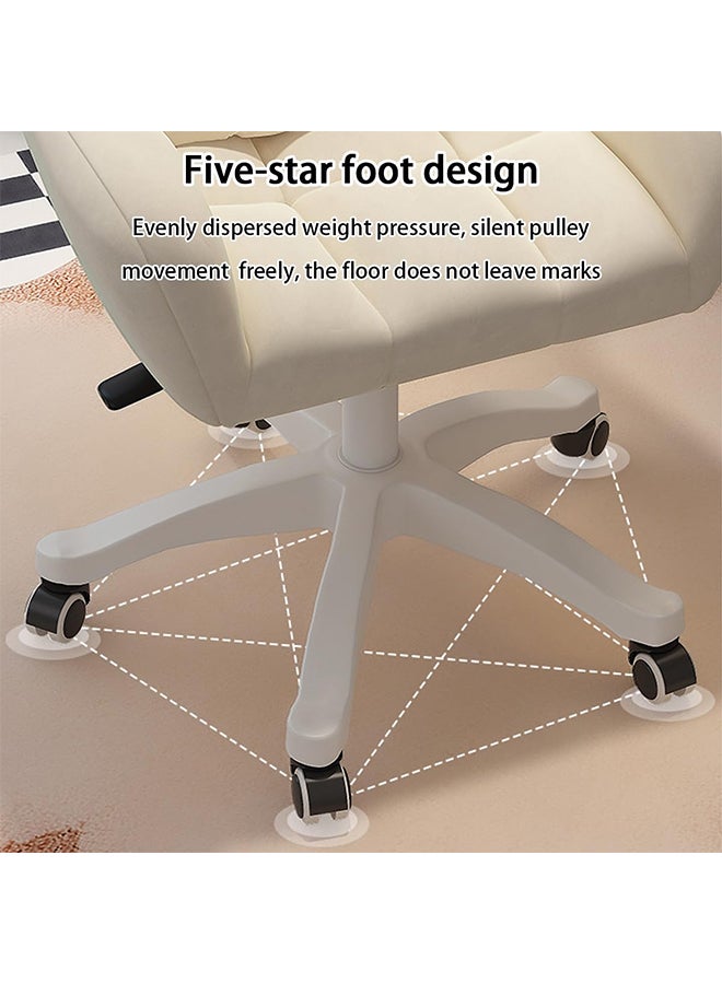 هاي هونور كرسي مكتب دوار 360 درجة، مادة البولي يوريثان، ارتفاع قابل للتعديل، سهل التجميع، مناسب للمكتب/الدراسة/غرفة النوم (أبيض) - Image 3
