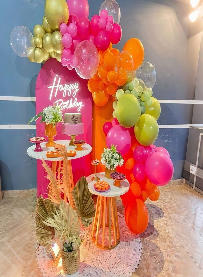 Paeyeq Tropical Hawaiian Balloons Arch Garland Kit, Olive Green and Hot Pink Orange Gold Balloons for Kids Hawaii Summer Beach Luau Aloha Pool Birthday Flamingo Baby Shower Party Decorations Supplies - Image 5