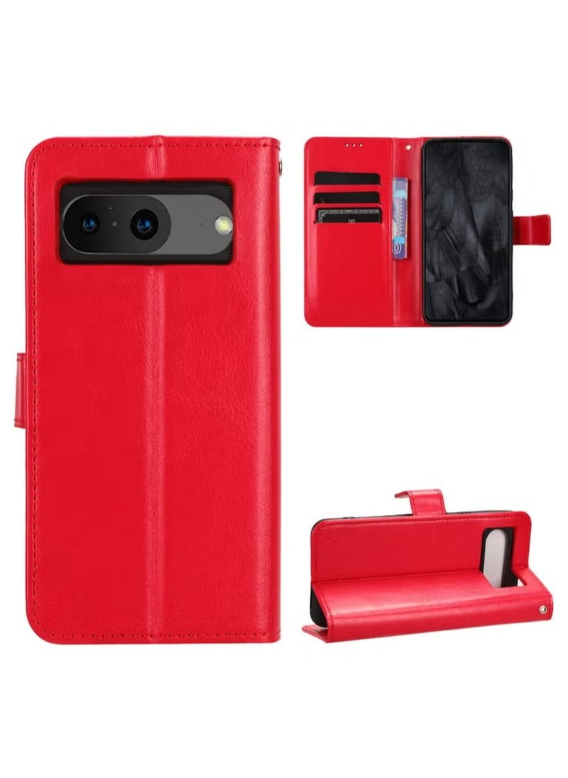 X-level Google Pixel 8 Case Cover with Full Body Camera Len Protector PU Leather Wallet Card Holder Shockproof Protective Back Cover with Release Hand Phone Holder Daily Video Kickstand  - Image 5