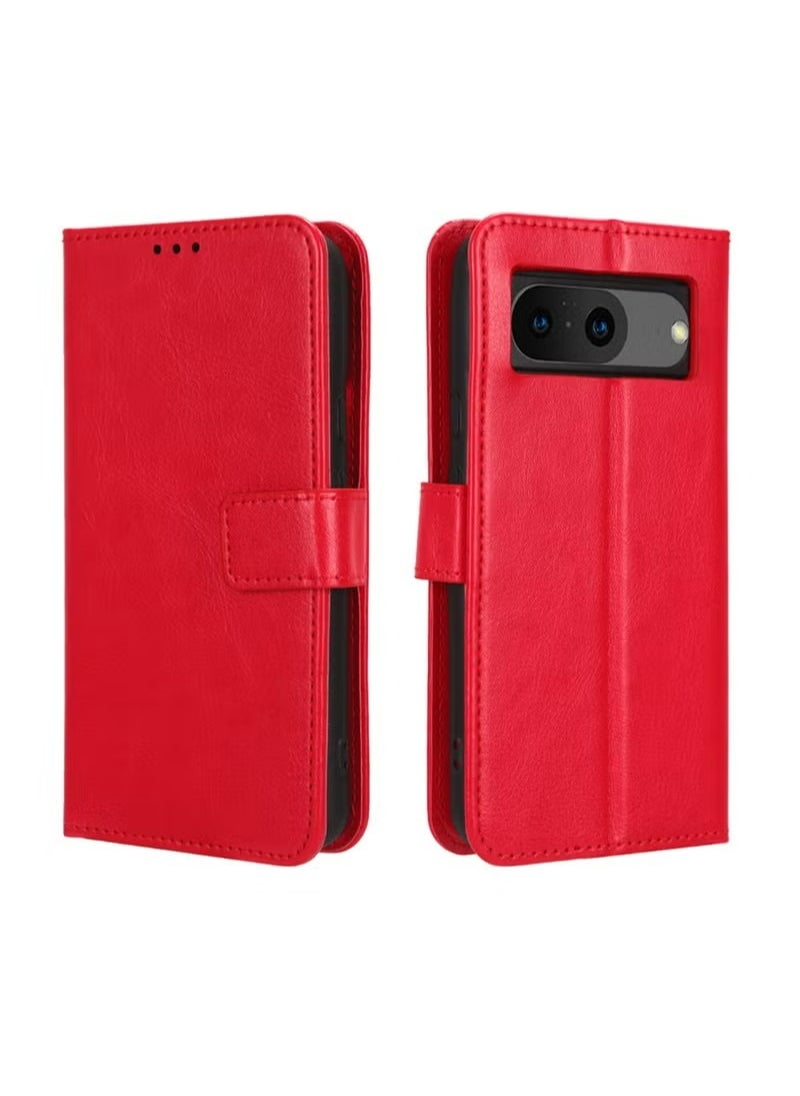 X-level Google Pixel 8 Case Cover with Full Body Camera Len Protector PU Leather Wallet Card Holder Shockproof Protective Back Cover with Release Hand Phone Holder Daily Video Kickstand  - Image 4