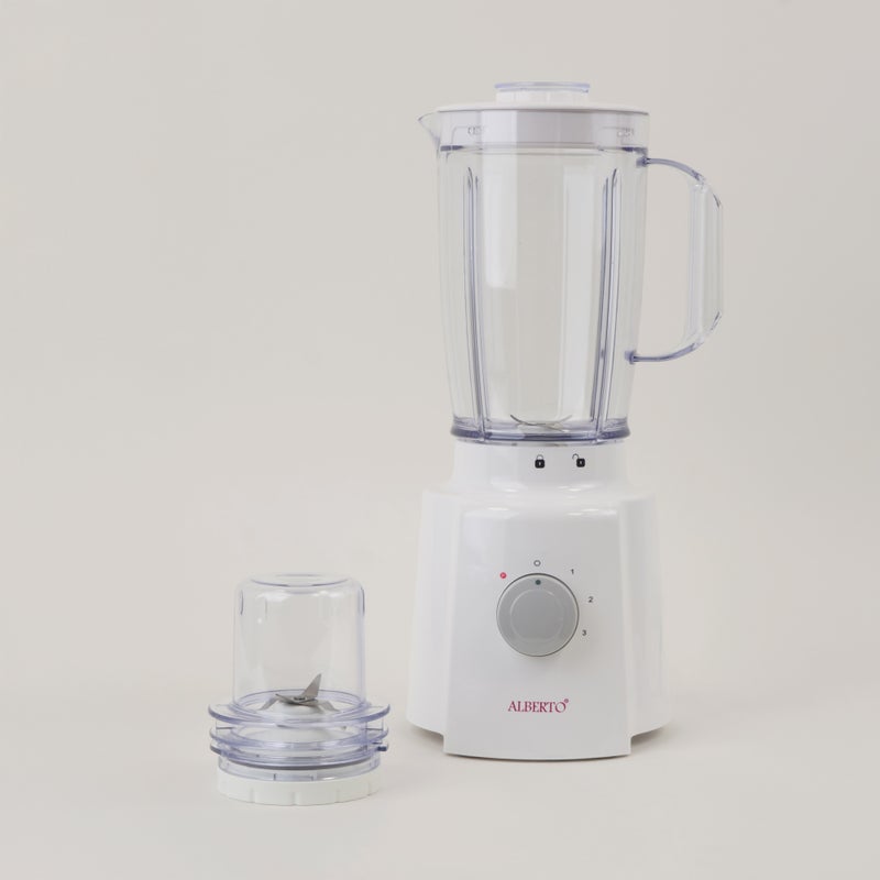 ألبرتو خلاط كهربائي 1.6 لتر، 350 واط، 3 سرعات، أبيض - Image 1