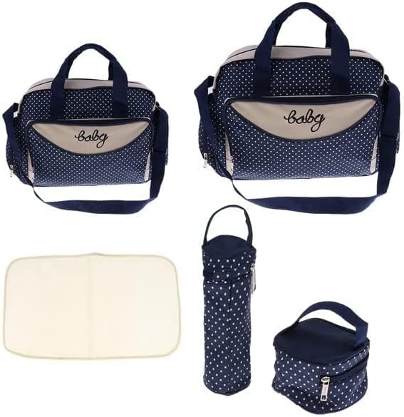 5PCS Diaper Bag Tote Set  Baby Bags for Mom PINK - Image 3