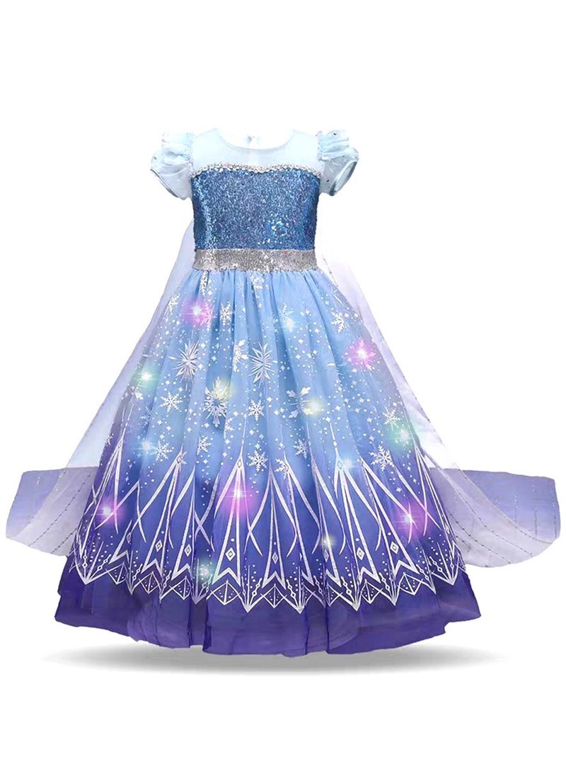 Al Aoyama - Al Aoyama Light Up Girls Costume Snow Princess Dress Ice  Toddler Kids Costume - Image 1