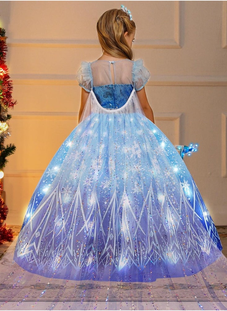 Al Aoyama - Al Aoyama Light Up Girls Costume Snow Princess Dress Ice  Toddler Kids Costume - Image 1