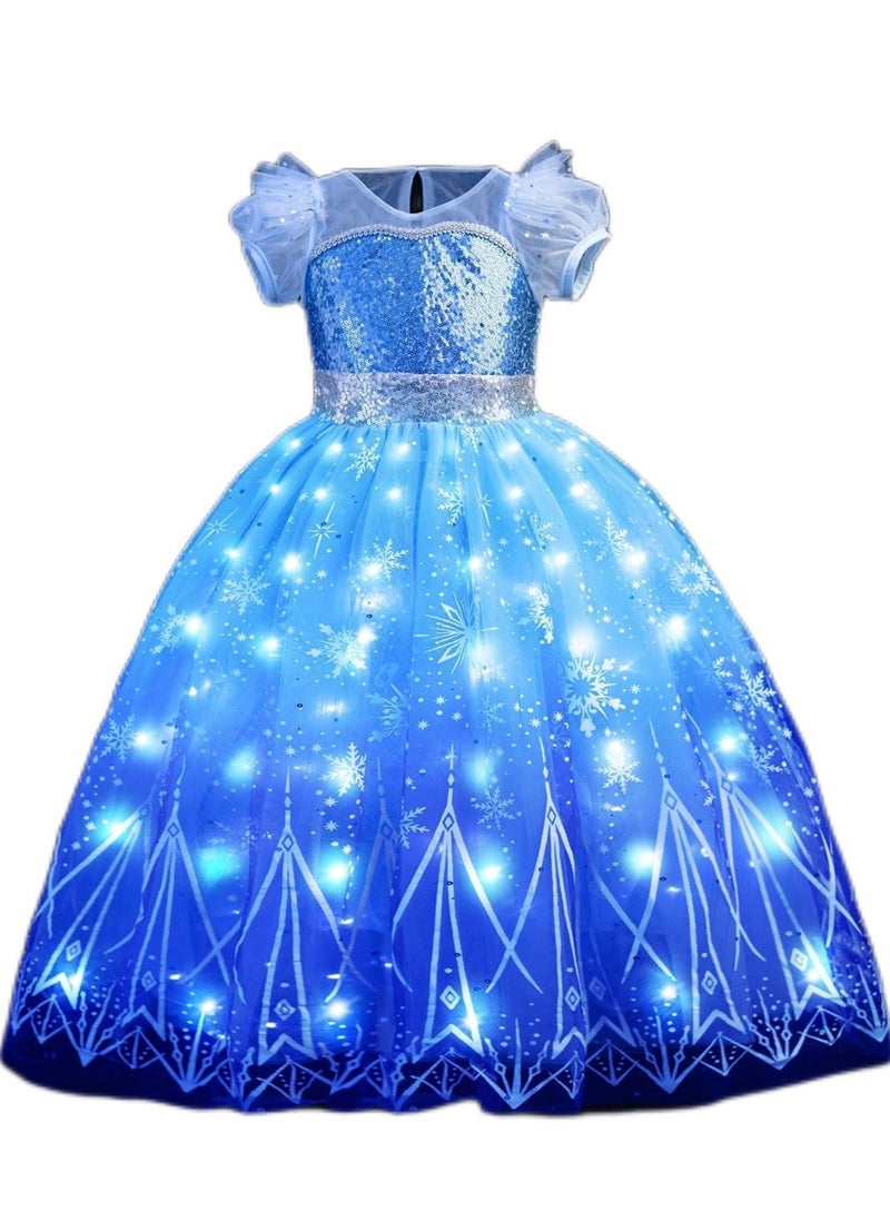 Al Aoyama - Al Aoyama Light Up Girls Costume Snow Princess Dress Ice  Toddler Kids Costume - Image 1