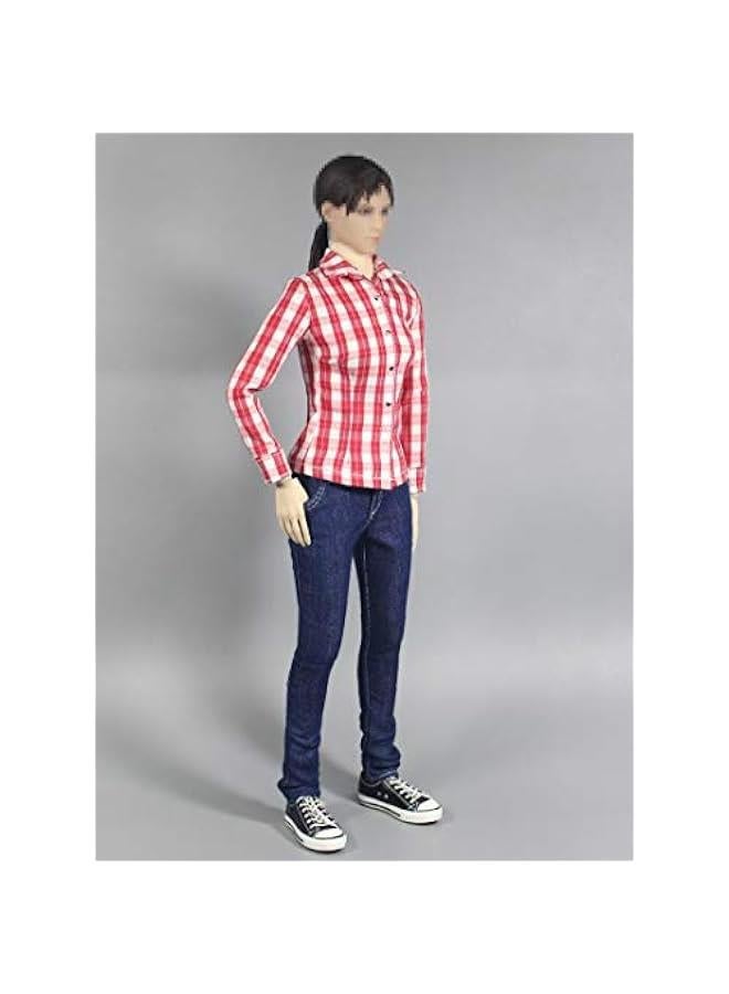 1/6 Scale Female Figure Doll Clothes, Handmade Full Suit, Blouse + Pants + Belt Outfit for 12 Female Action Figure Phicen,TBLeague CM005（A） - Image 2