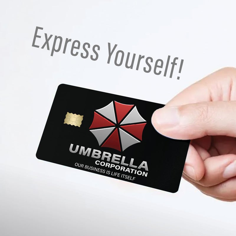 KCD Umbrella Corp Credit Card Skin â€“ 3 Pack Vinyl Sticker Covers â€“ Horror Game Inspired Card Wrap â€“ Waterproof, Durable, Fits Most Debit & Credit Cards â€“ CCS035 - Image 5