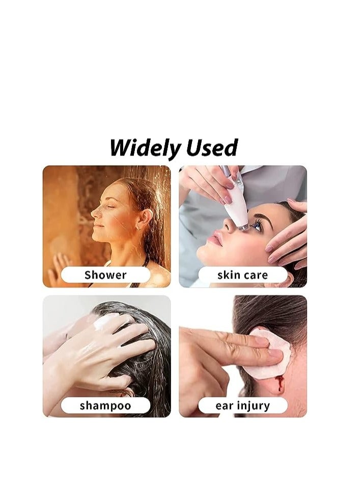 ORiTi 100 حزمة واقيات أذن قابلة للتصرف أغطية أذن شفافة للاستحمام مقاومة للماء، واقيات أذن شفافة قابلة للتصرف لصبغ الشعر - Image 5
