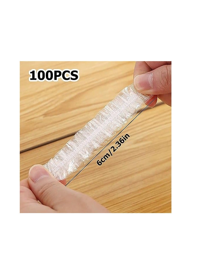 ORiTi 100 حزمة واقيات أذن قابلة للتصرف أغطية أذن شفافة للاستحمام مقاومة للماء، واقيات أذن شفافة قابلة للتصرف لصبغ الشعر - Image 4