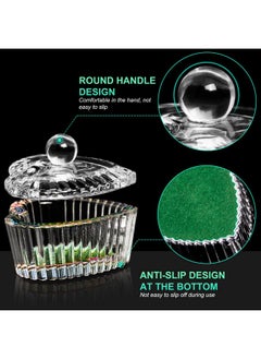 AORAEM 2Pcs Nails Tips Art Dappen Dish With Lid Acrylic Liquid Powder Dappen Monomer Dish Glass Crystal Cup Glassware Tools For Professional Use And Home Use  - Image 2