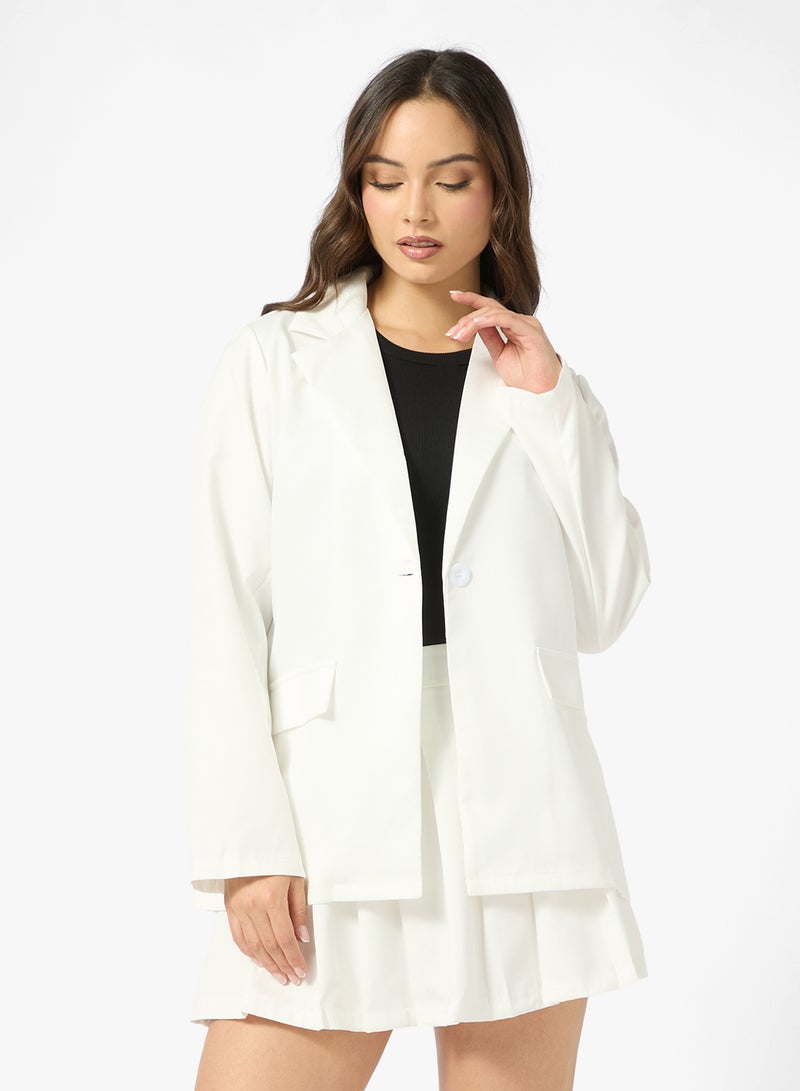 Ginger Oversize Tailored Blazer & Pleated Skirt Set - Image 3