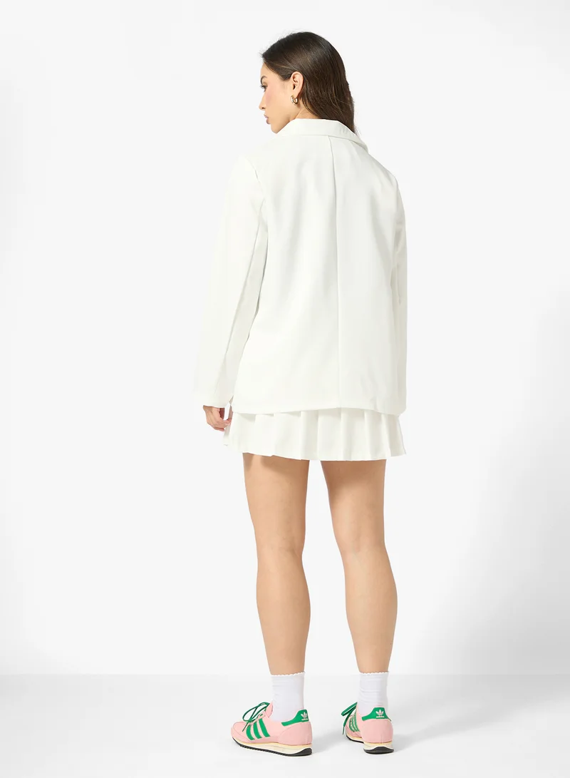 Ginger Oversize Tailored Blazer & Pleated Skirt Set