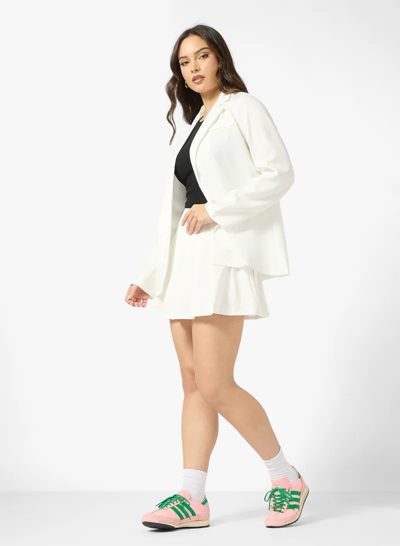 Ginger Oversize Tailored Blazer & Pleated Skirt Set