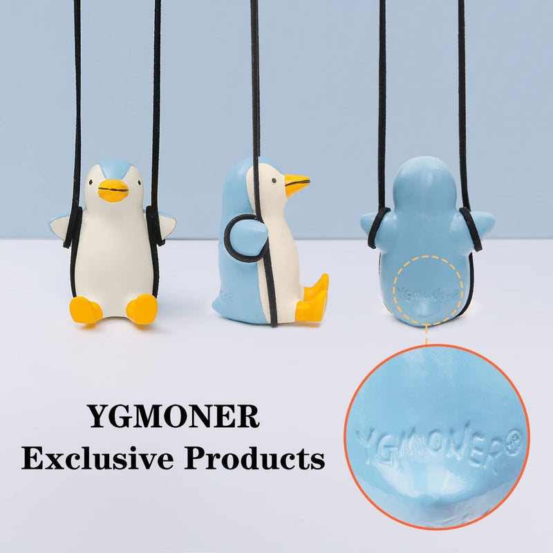 YGMONER زينة مرآة السيارة المتدلية على شكل بطريق يجمونر اللطيف جداً - Image 5