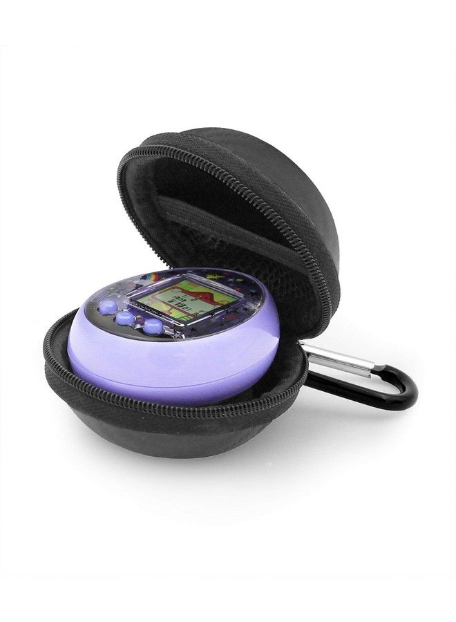 CASEMATIX Blue Clip On Toy Travel Case Compatible With Tamagotchi On Virtual Interactive Pet Game Giga Pets Ar And More Digital Pets Black Case Only - Image 2