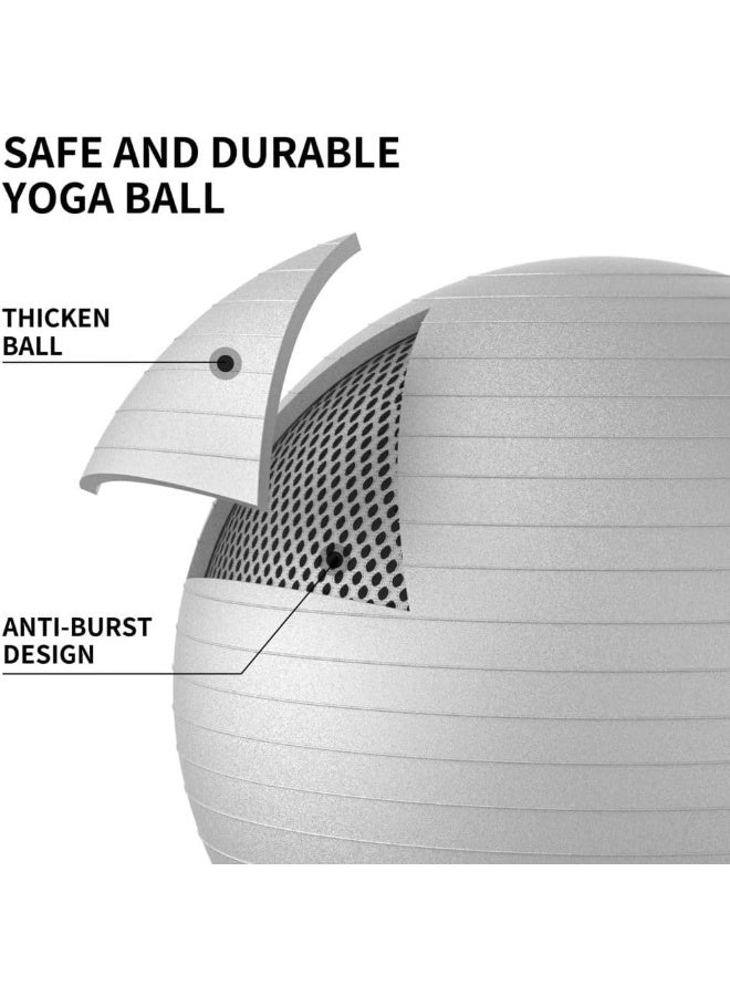 PROIRON Exercise Ball Anti-Burst Yoga Ball Chair with Quick Pump Slip Resistant Gym Ball - Image 3
