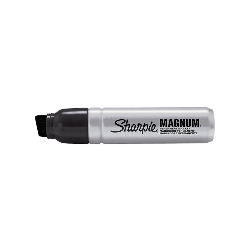 Sharpie Magnum Permanent Markers, Oversized Chisel Tip, Black, 12 Count - Office, Home, Teacher Supplies, Great for Poster Boards - Image 4