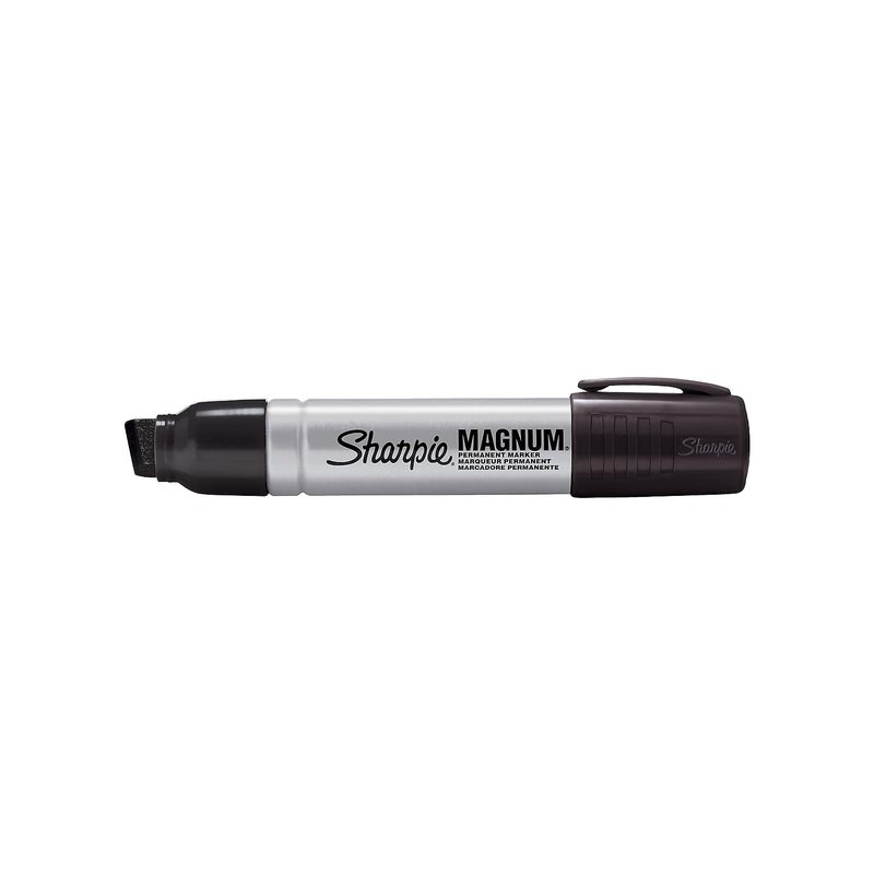 Sharpie Magnum Permanent Markers, Oversized Chisel Tip, Black, 12 Count - Office, Home, Teacher Supplies, Great for Poster Boards - Image 3