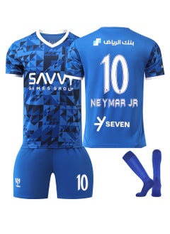 2024/25 Season Riyadh Home Football Kit NEYMAR #10 Fans Football Jersey/Shorts Socks Gift Set Youth Sizes and Adult Size