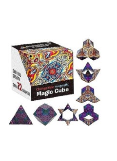 Magic Cube Magnetic Toy Cube Transforms Into Over 70 Shapes Multicolor